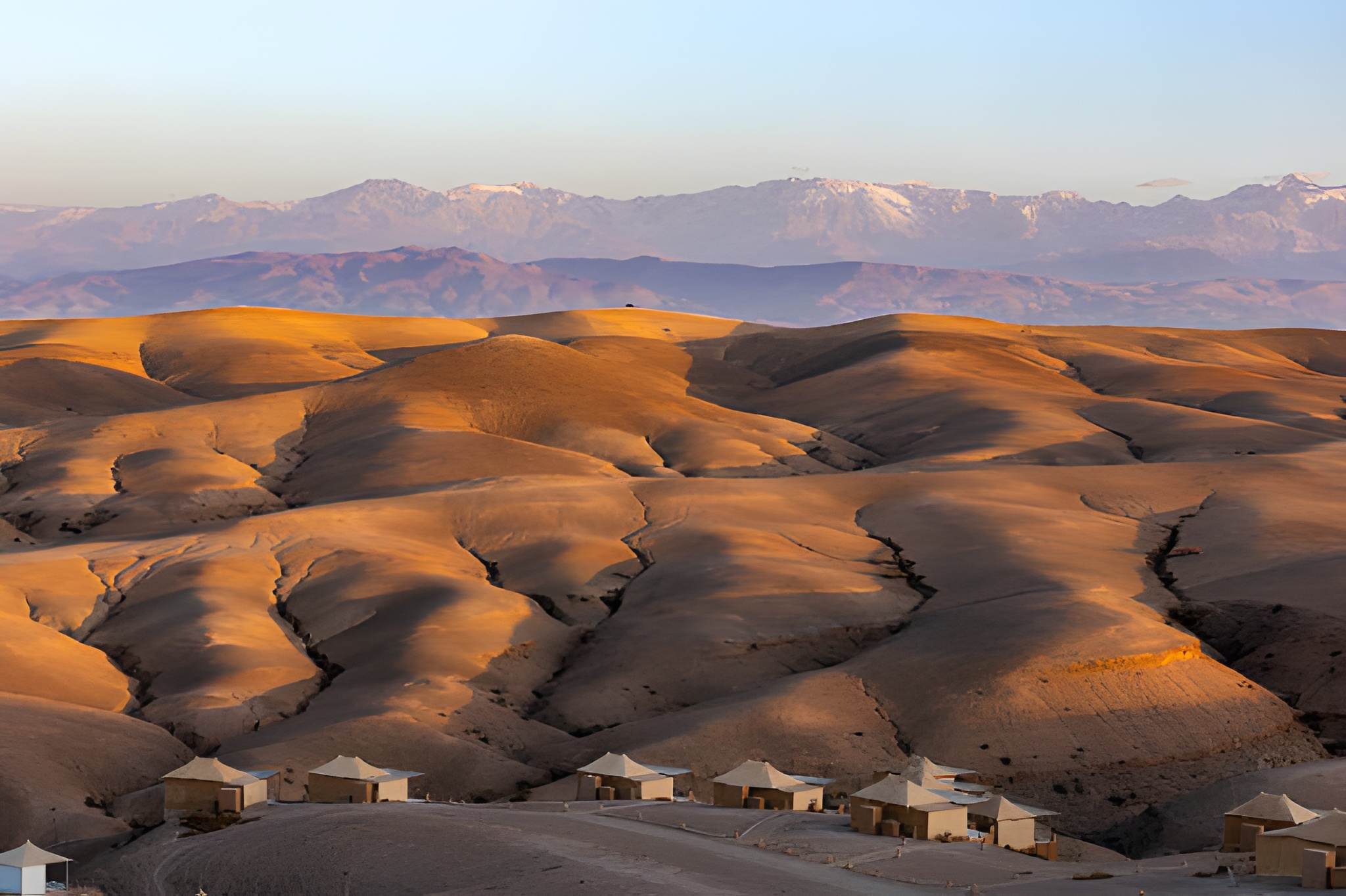 Agafay Desert aerial view
