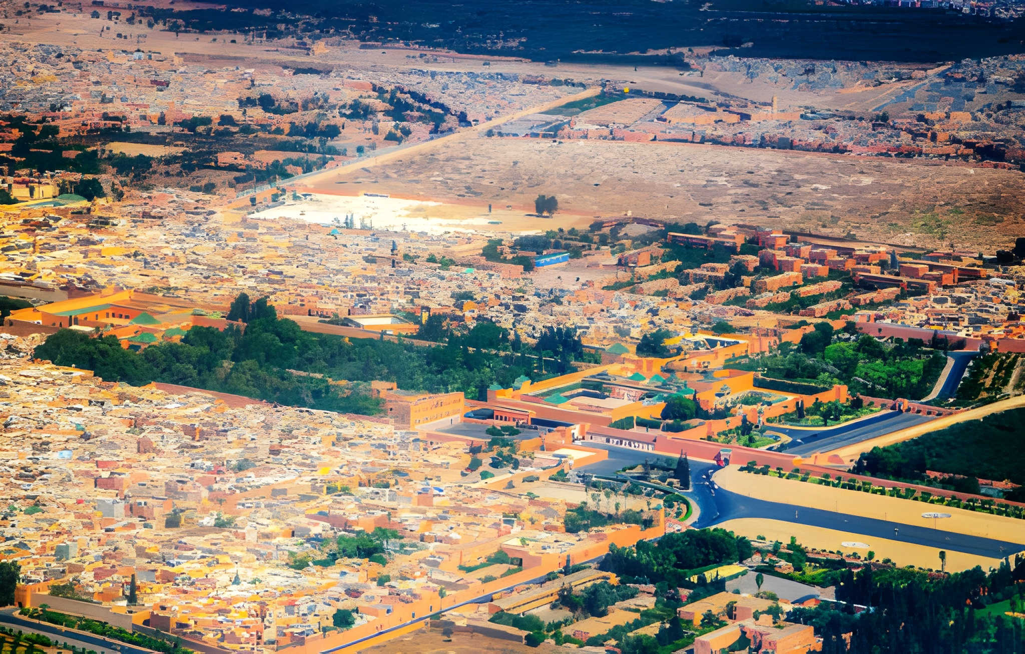 Aerial view of Marrakech