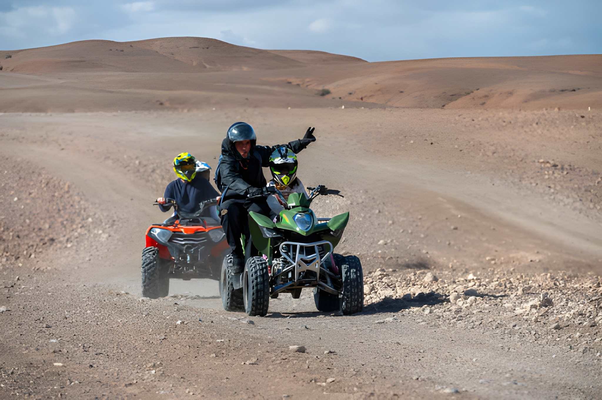 Agafay quad ride action