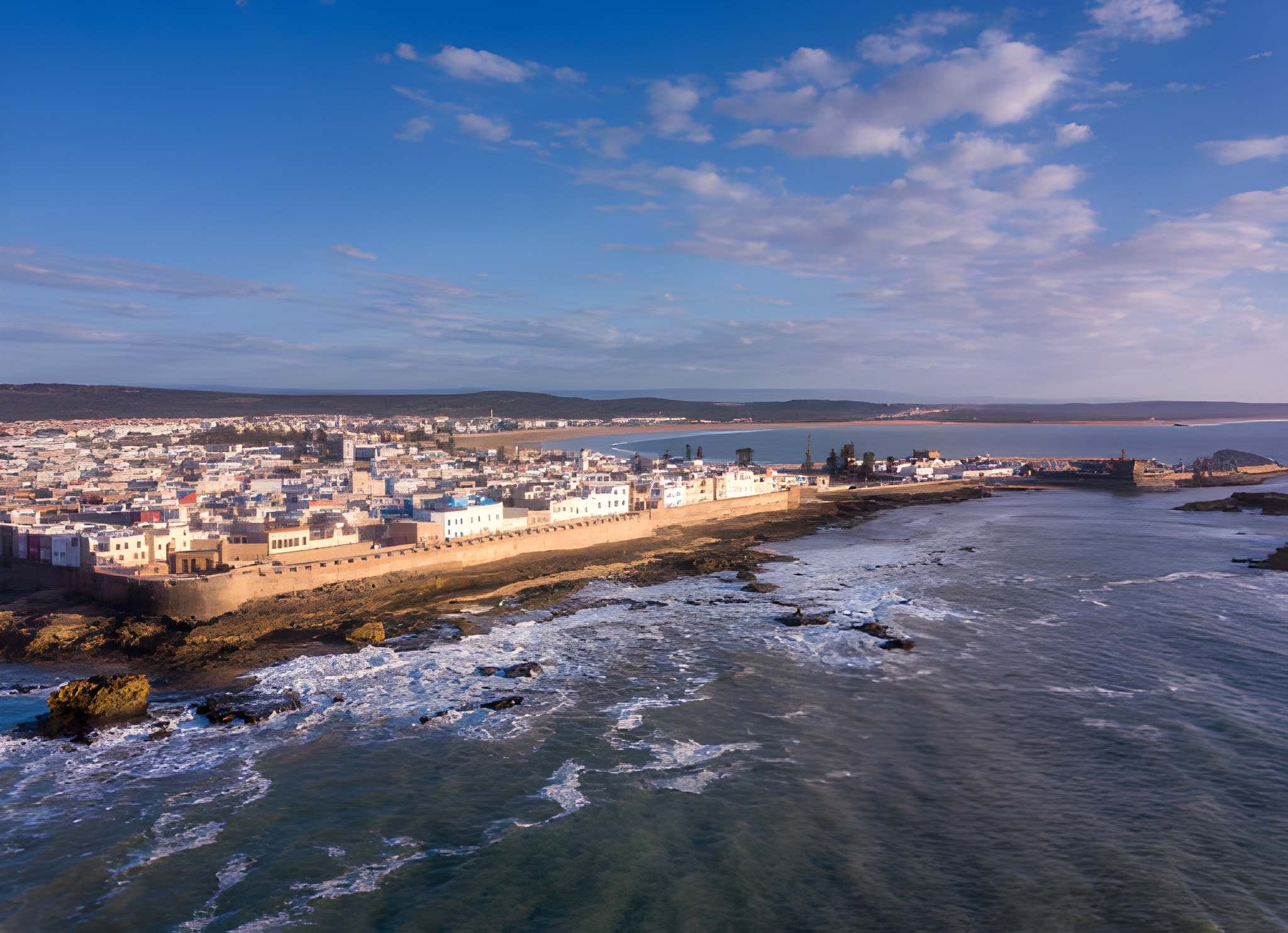 Essaouira aerial coastline