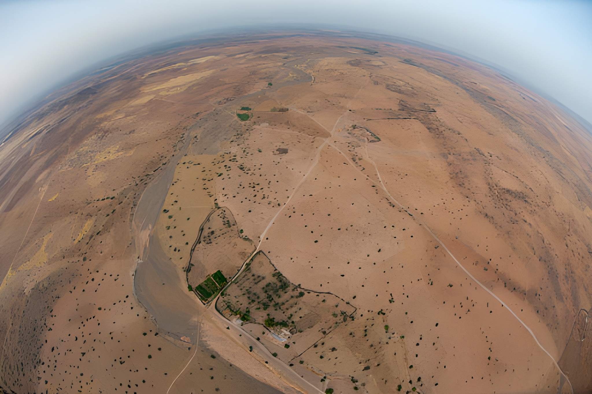 Aerial panoramic view from the balloon