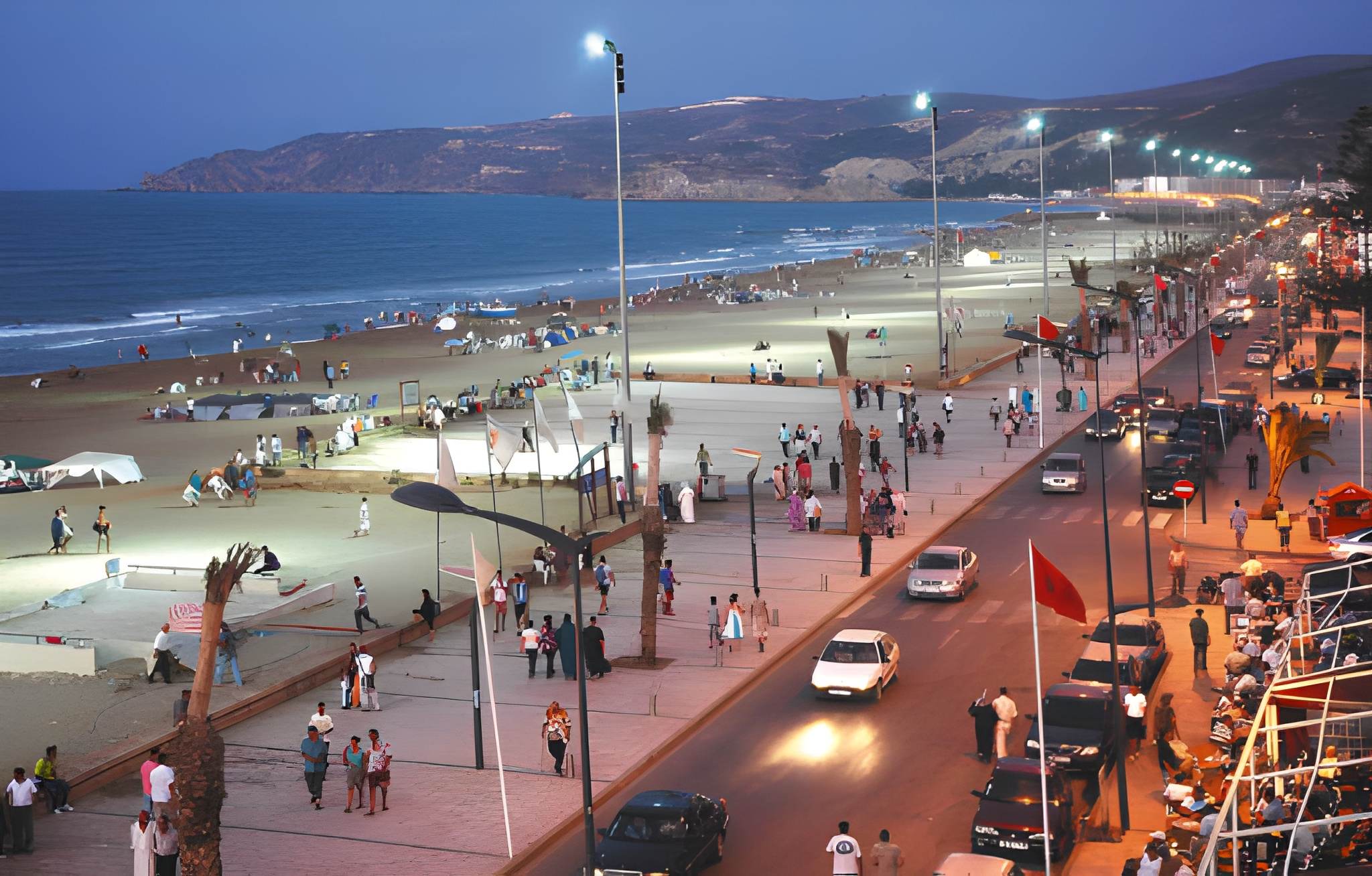 Martil beach promenade